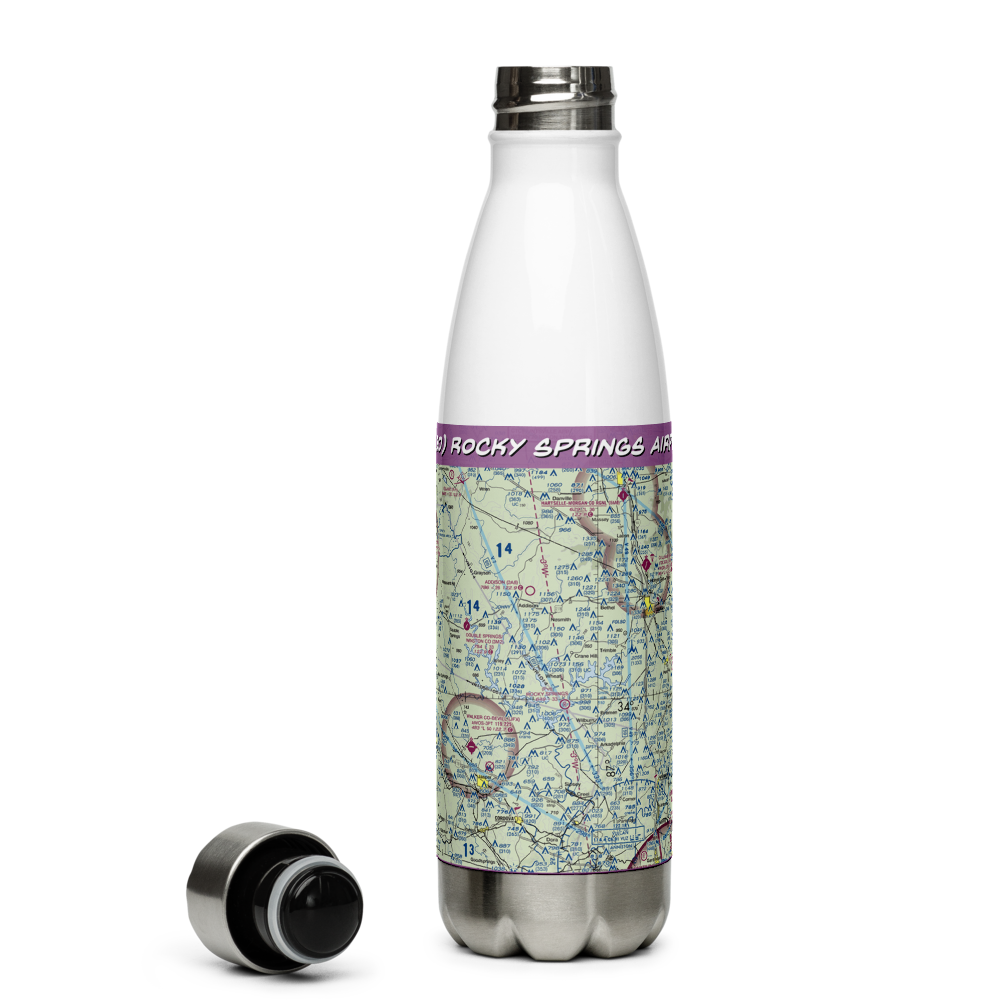 Rocky Springs Airpark (AL30) VFR Sectional Water Bottle 
