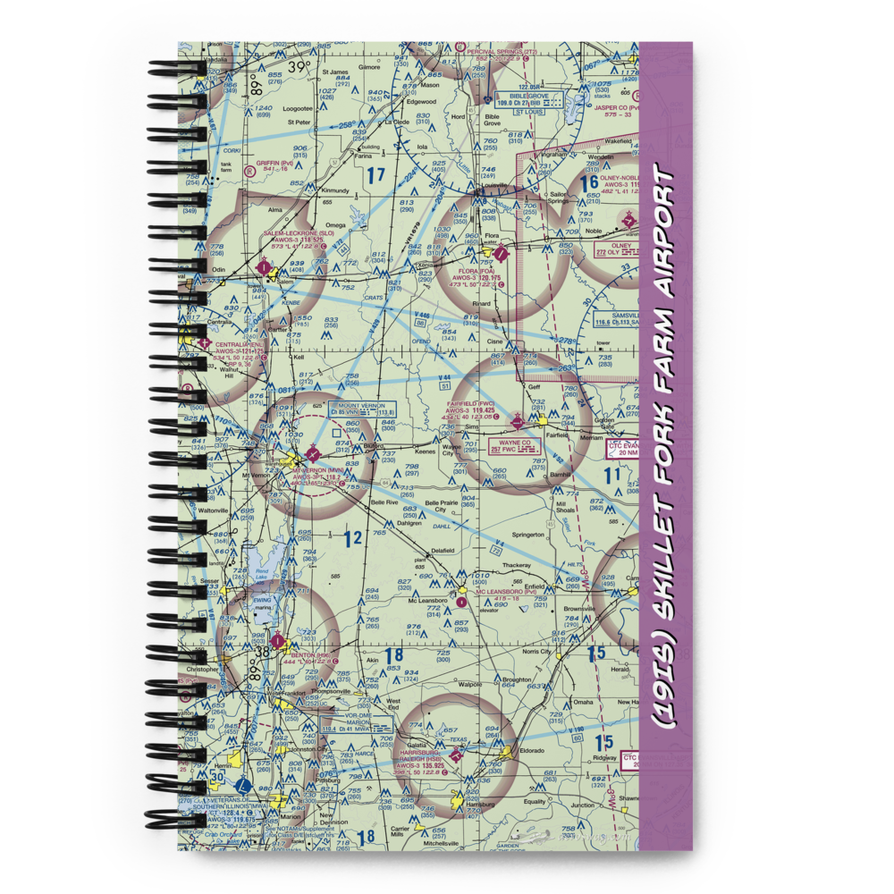 Skillet Fork Farm Airport (19IS) VFR Sectional Notebook 