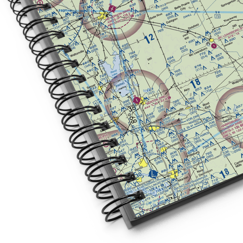 Skillet Fork Farm Airport (19IS) VFR Sectional Notebook 
