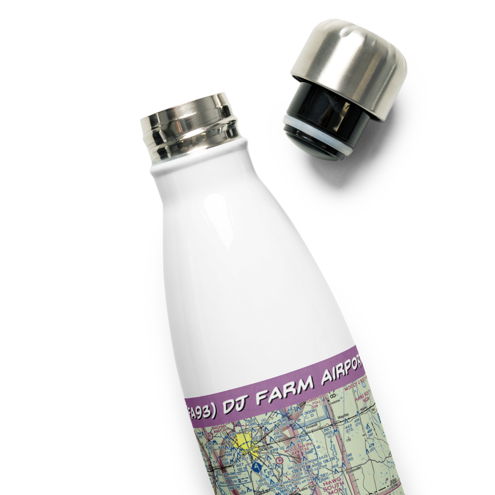 DJ Farm Airport (FA93) VFR Sectional Water Bottle 