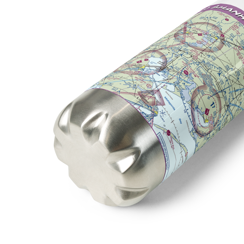Shank N Bank Airport (TX0) VFR Sectional Water Bottle 