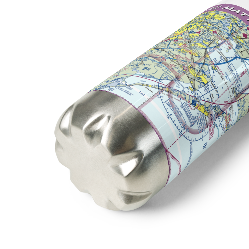 Matt Doyle Airpark (55TE) VFR Sectional Water Bottle 