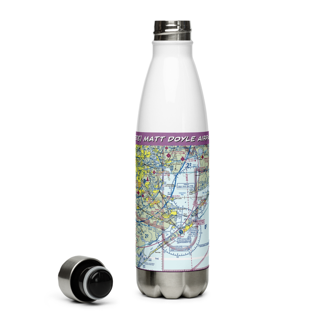 Matt Doyle Airpark (55TE) VFR Sectional Water Bottle 