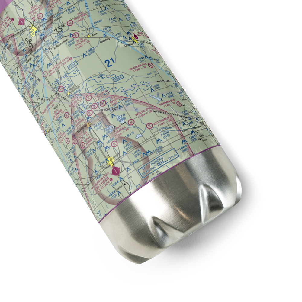 Brown Airstrip (OK81) VFR Sectional Water Bottle 