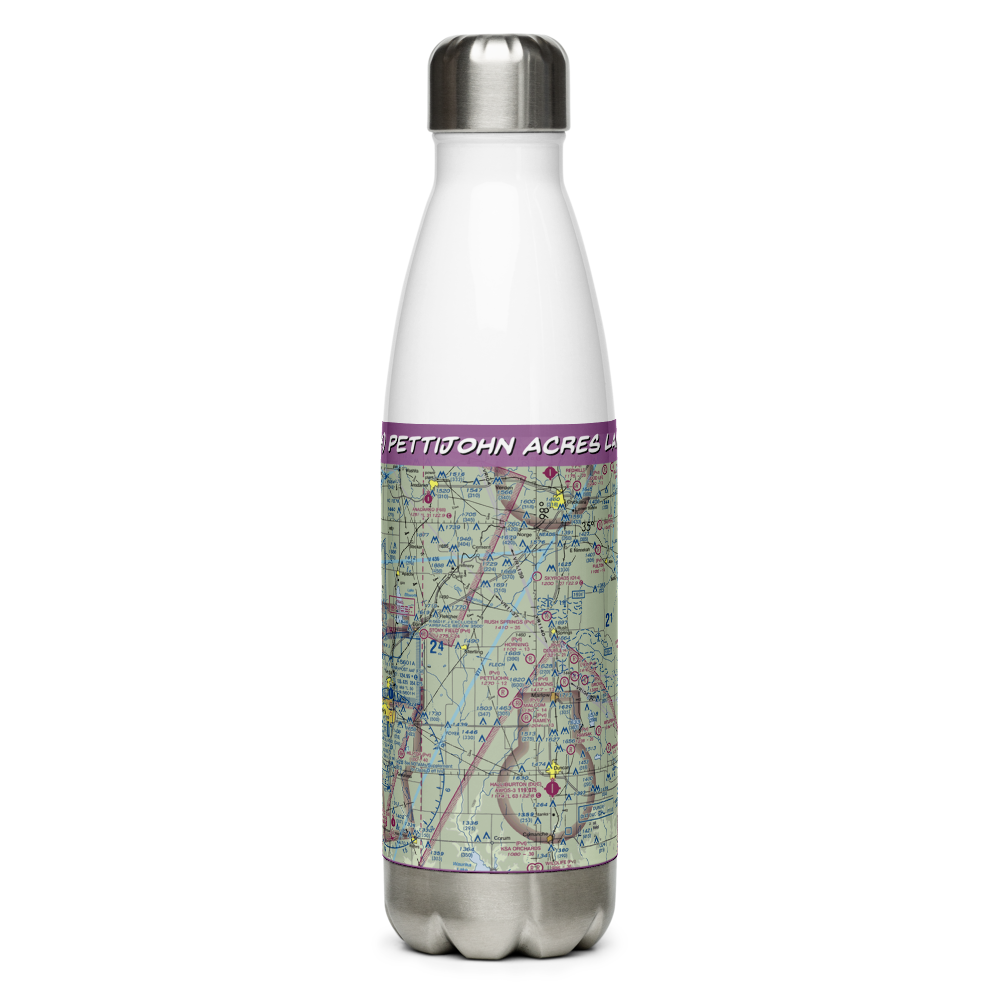 Pettijohn Acres Landing (84OK) VFR Sectional Water Bottle 