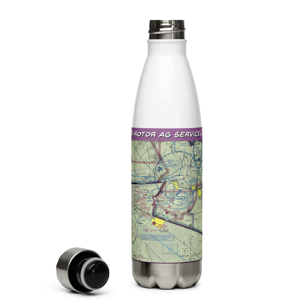 Tri-Rotor Ag Services Airport (AZ25) VFR Sectional Water Bottle 
