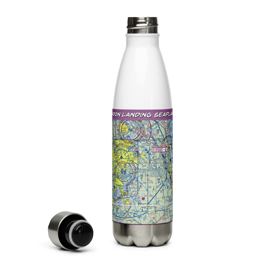 Moon Landing Seaplane Base (FD21) VFR Sectional Water Bottle 