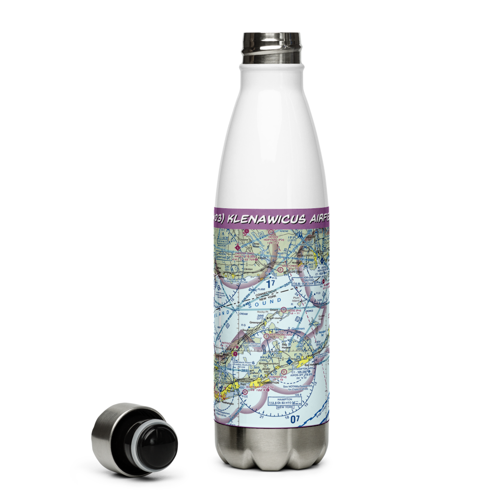 Klenawicus Airfield (NY03) VFR Sectional Water Bottle 