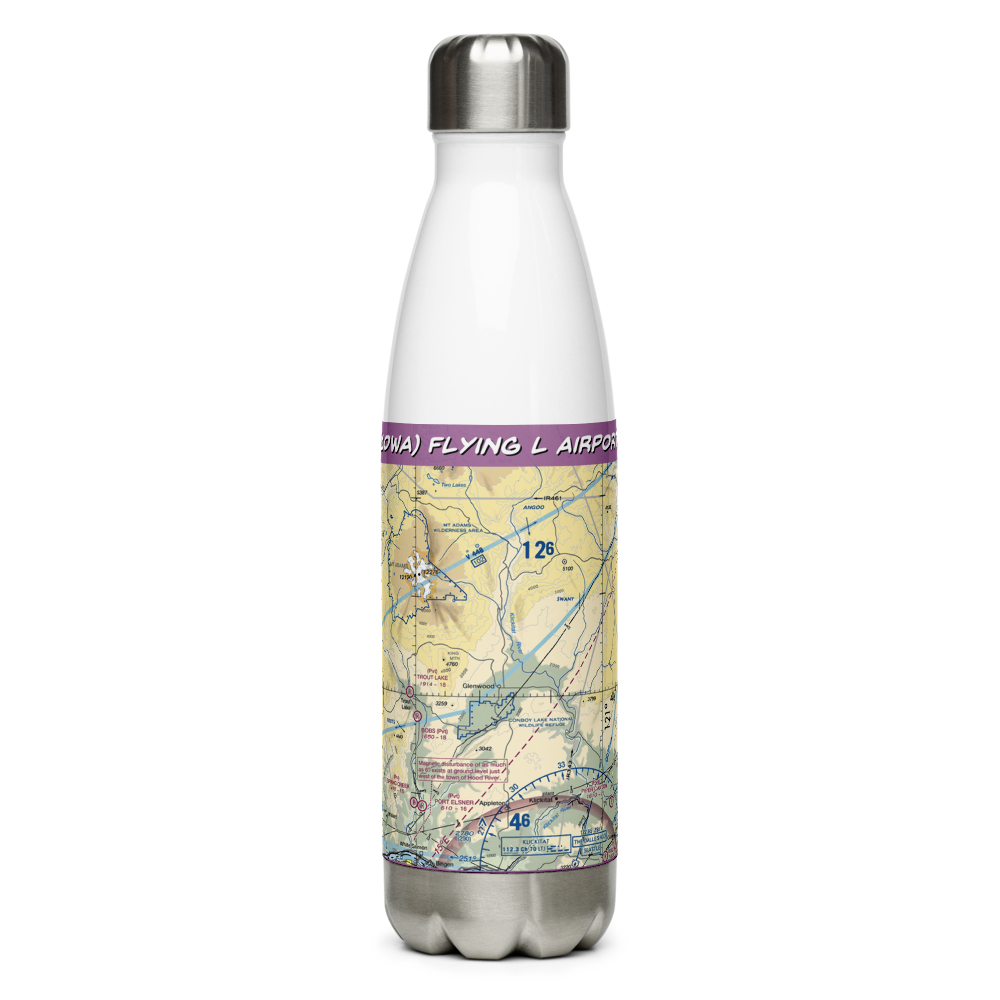 Flying L Airport (10WA) VFR Sectional Water Bottle 