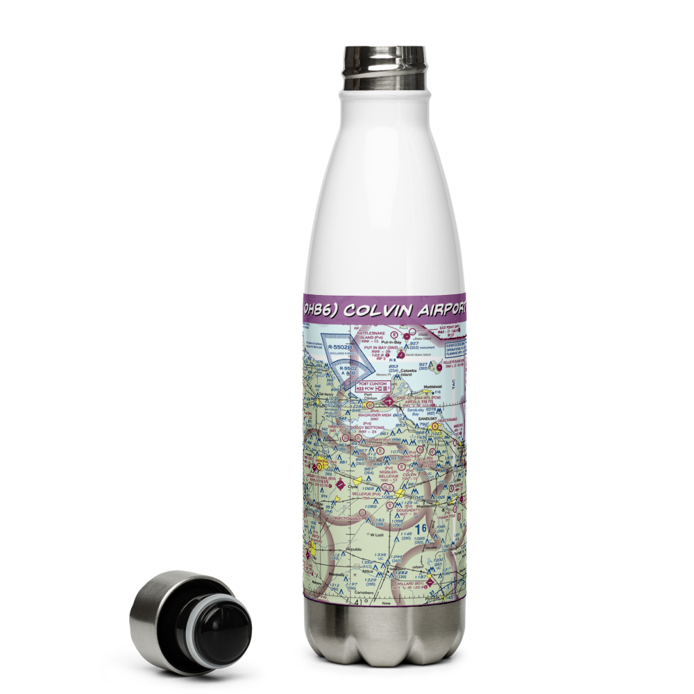 Colvin Airport (OH86) VFR Sectional Water Bottle 