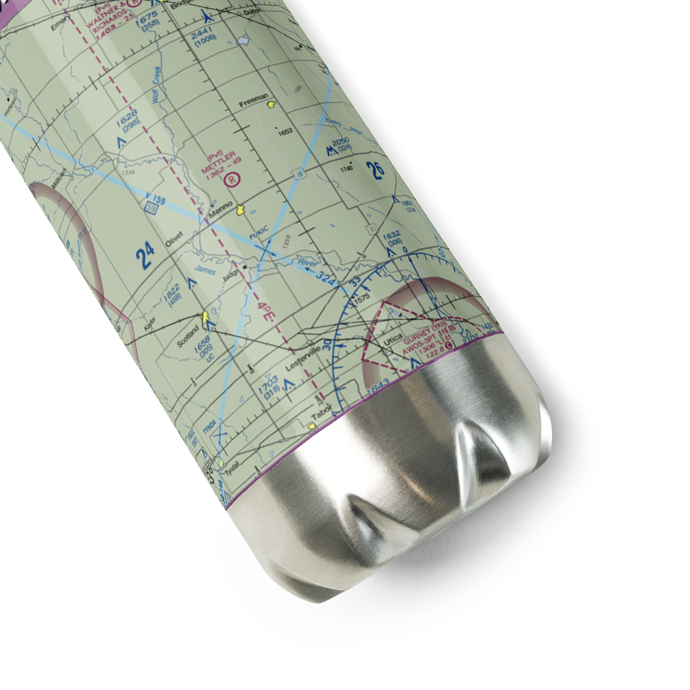 Mettler Airport (SD77) VFR Sectional Water Bottle 