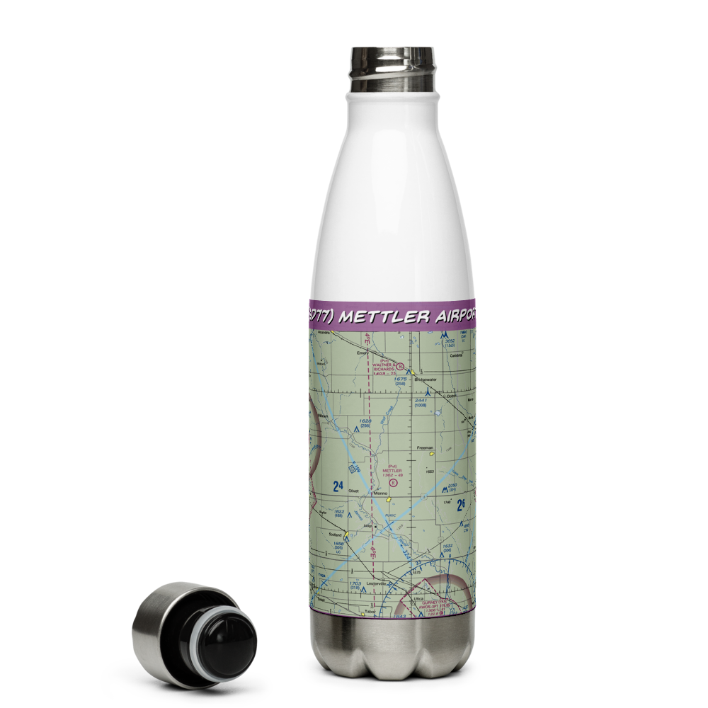 Mettler Airport (SD77) VFR Sectional Water Bottle 