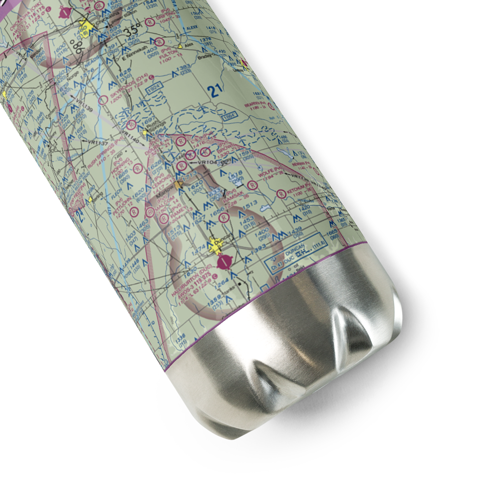 L&L Airport (OK89) VFR Sectional Water Bottle 