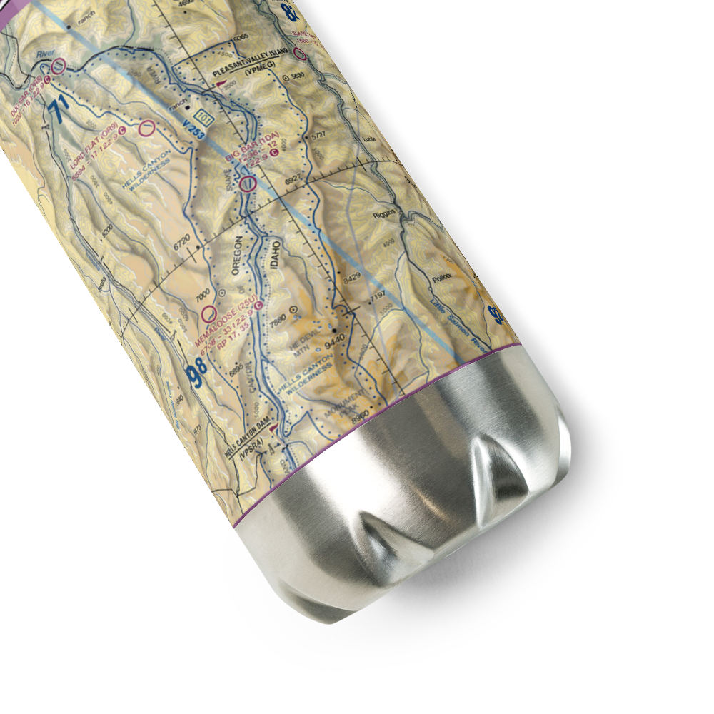 Big Bar Airport (1DA) VFR Sectional Water Bottle 