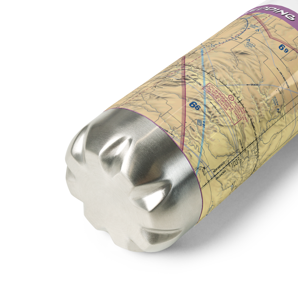 Wedding Cake Ranch Airport (NM14) VFR Sectional Water Bottle 