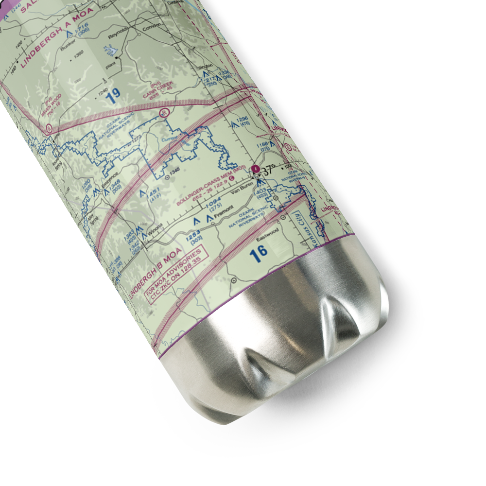 Carr Creek Airport (93MO) VFR Sectional Water Bottle 