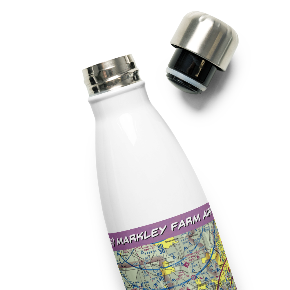 Markley Farm Airport (OH24) VFR Sectional Water Bottle 