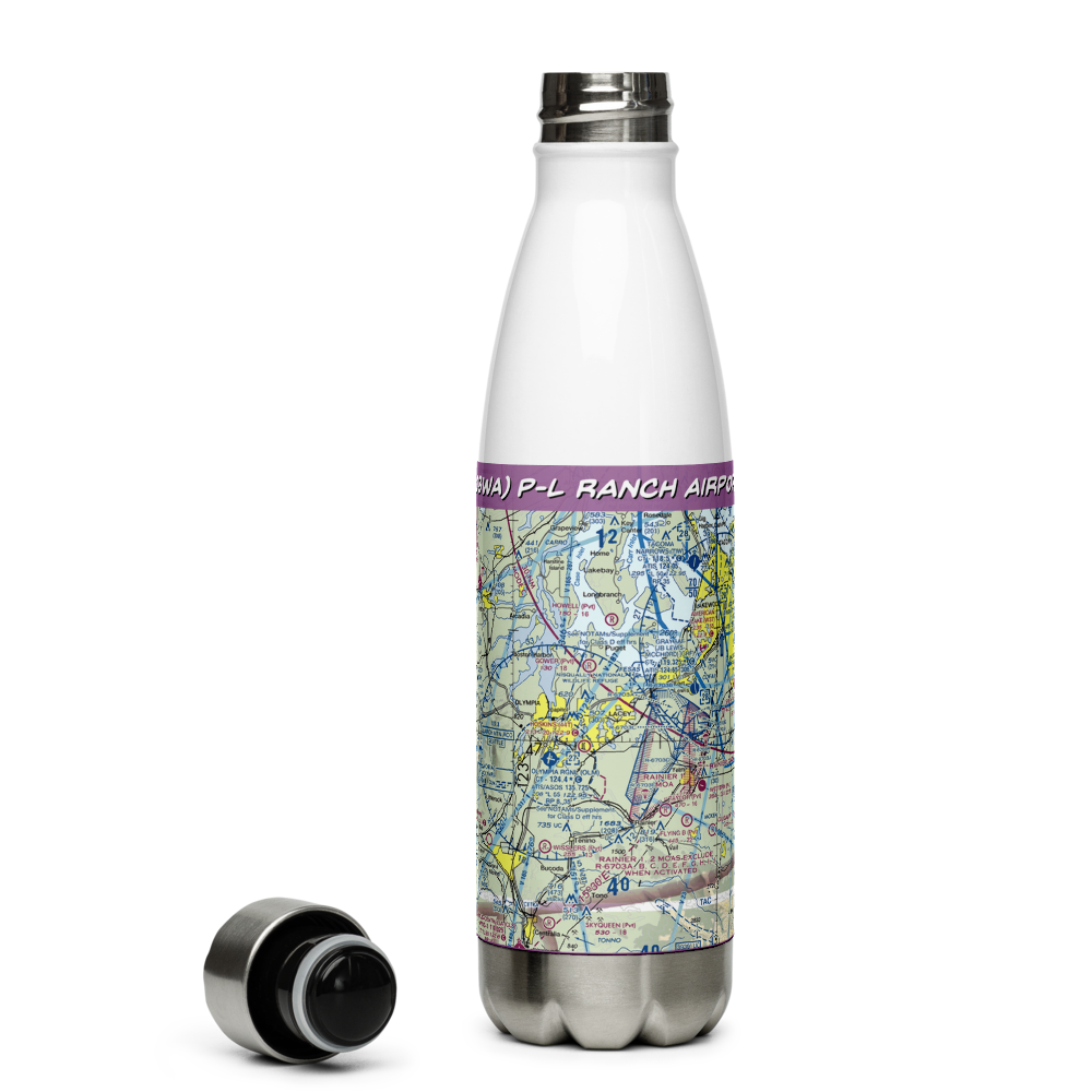 P-L Ranch Airport (08WA) VFR Sectional Water Bottle 