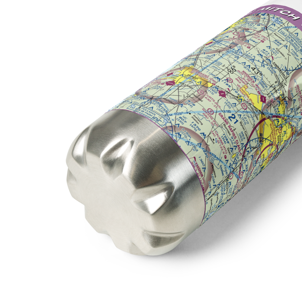 Mitch Veenstra Airport (MI39) VFR Sectional Water Bottle 