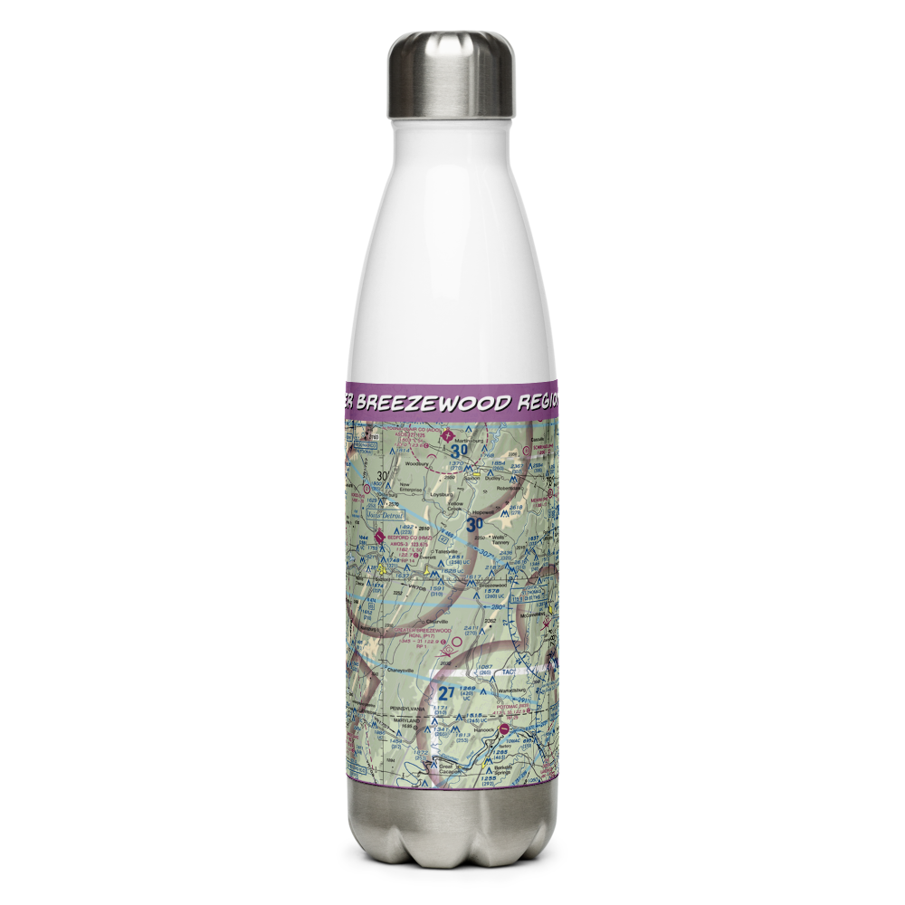 Greater Breezewood Regional Airport (P17) VFR Sectional Water Bottle 