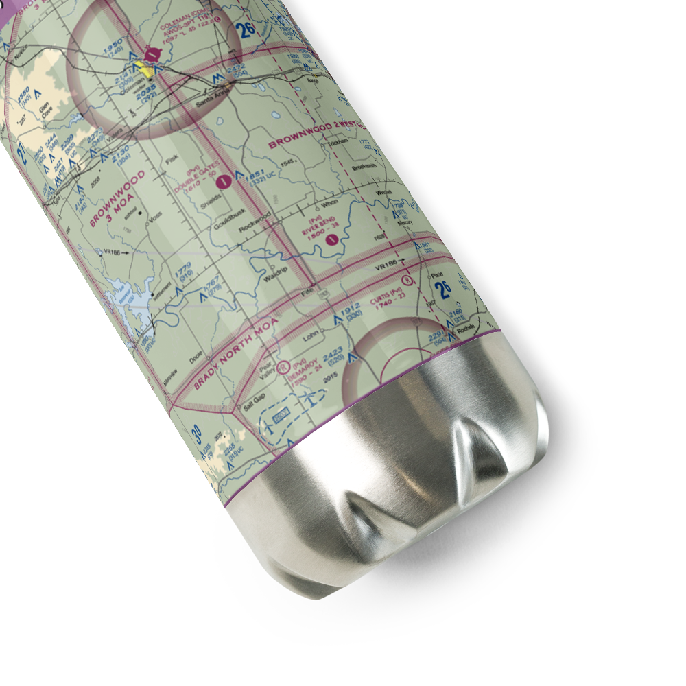 Ranch at Double Gates Airport (88XS) VFR Sectional Water Bottle 