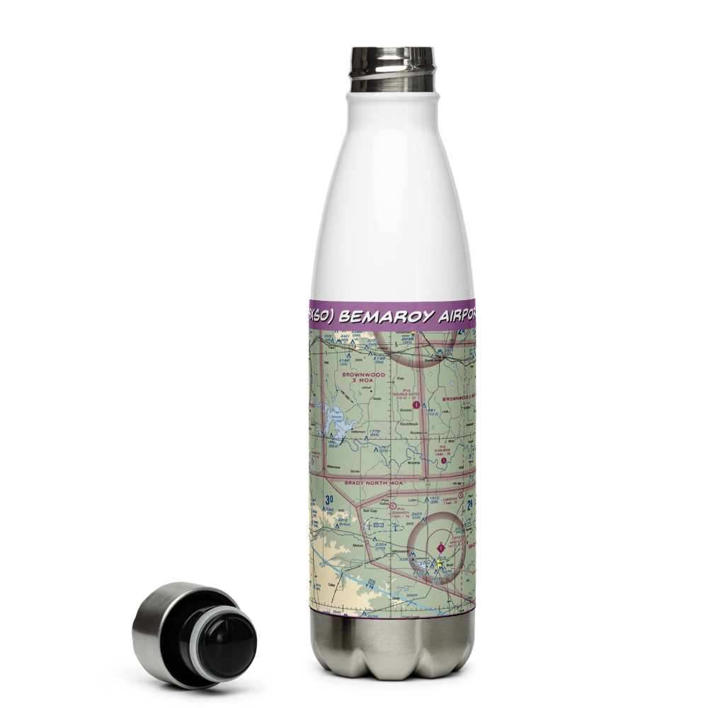 Bemaroy Airport (8XS0) VFR Sectional Water Bottle 