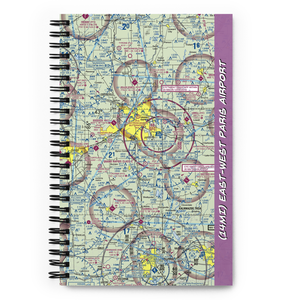 East-West Paris Airport (14MI) VFR Sectional Notebook 