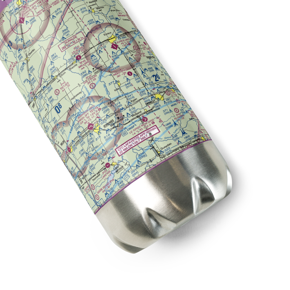 Di's Cajun Restaurant Airport (LA52) VFR Sectional Water Bottle 