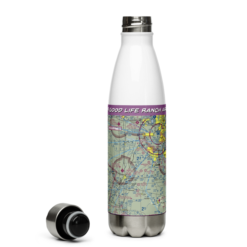 Good Life Ranch Airport (17OK) VFR Sectional Water Bottle 