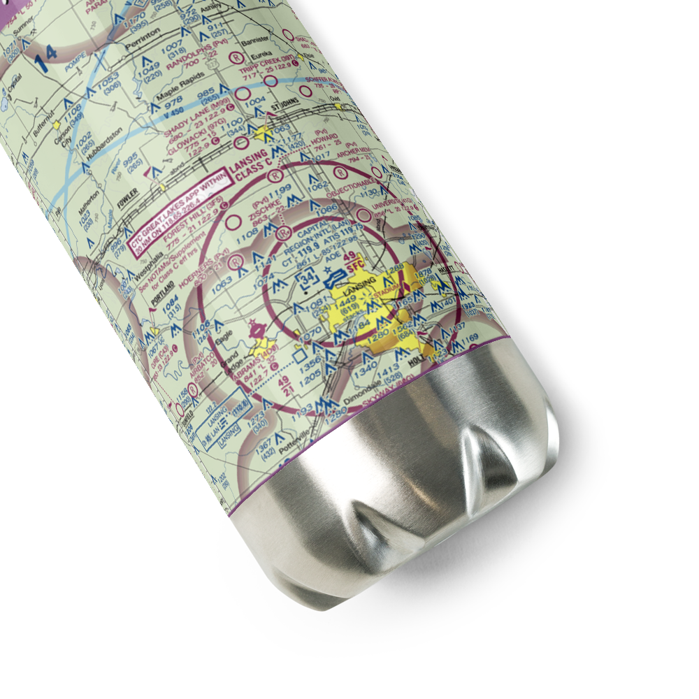 Howard Airfield (25MI) VFR Sectional Water Bottle 