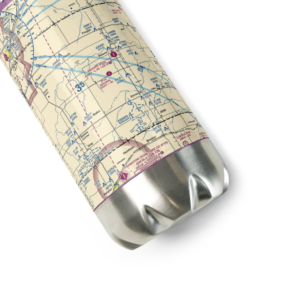 Don Brown Field (3OK6) VFR Sectional Water Bottle 