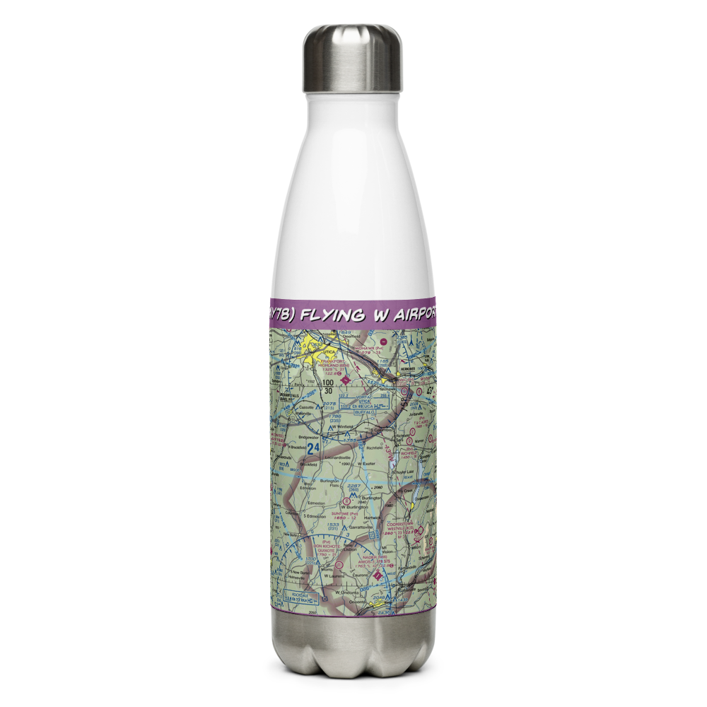 Flying W Airport (NY78) VFR Sectional Water Bottle 