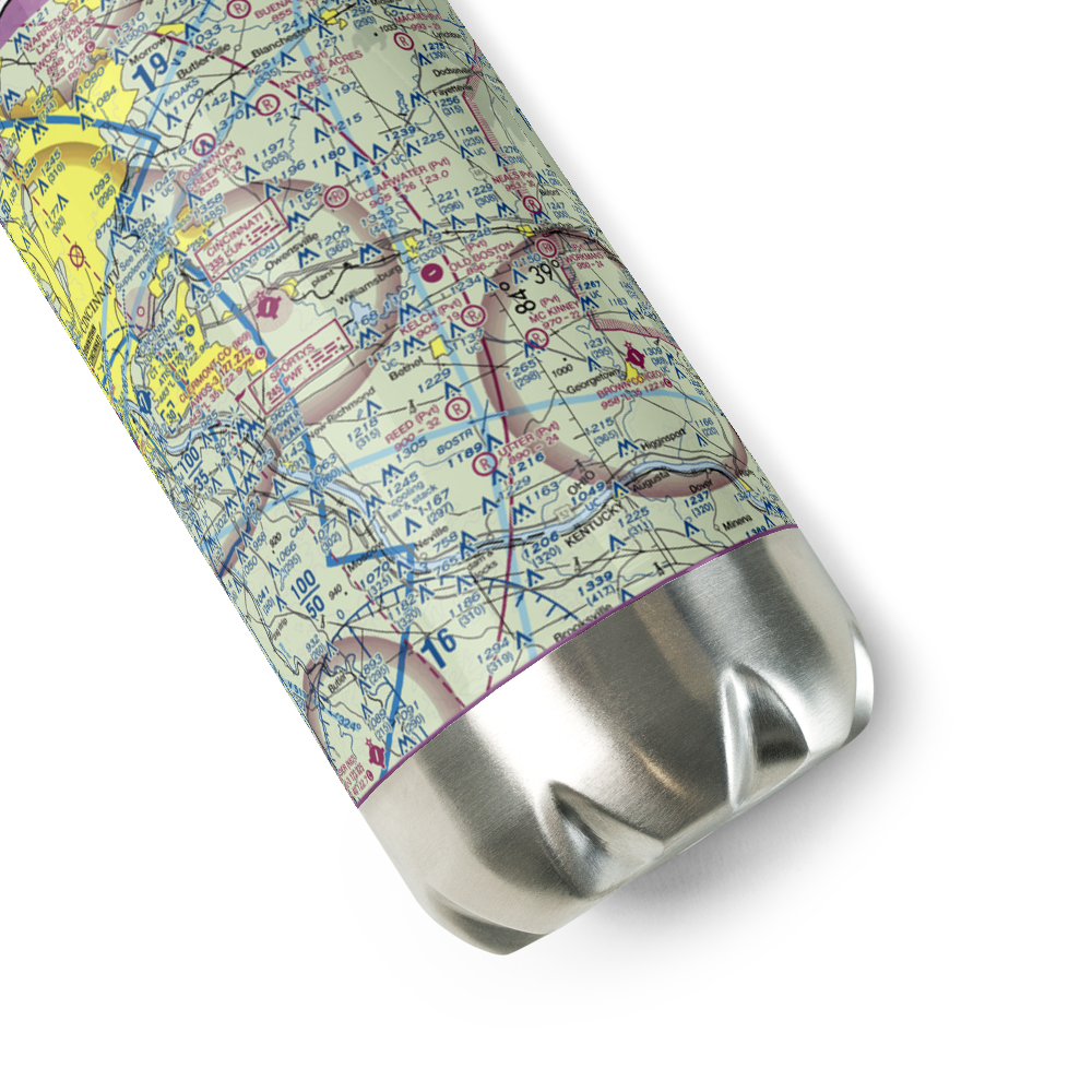 Old Boston Airport (66OH) VFR Sectional Water Bottle 