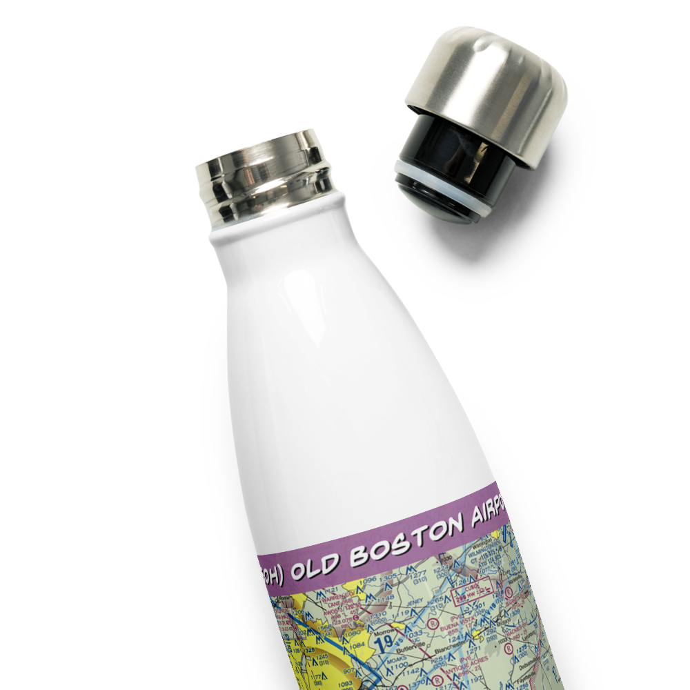 Old Boston Airport (66OH) VFR Sectional Water Bottle 