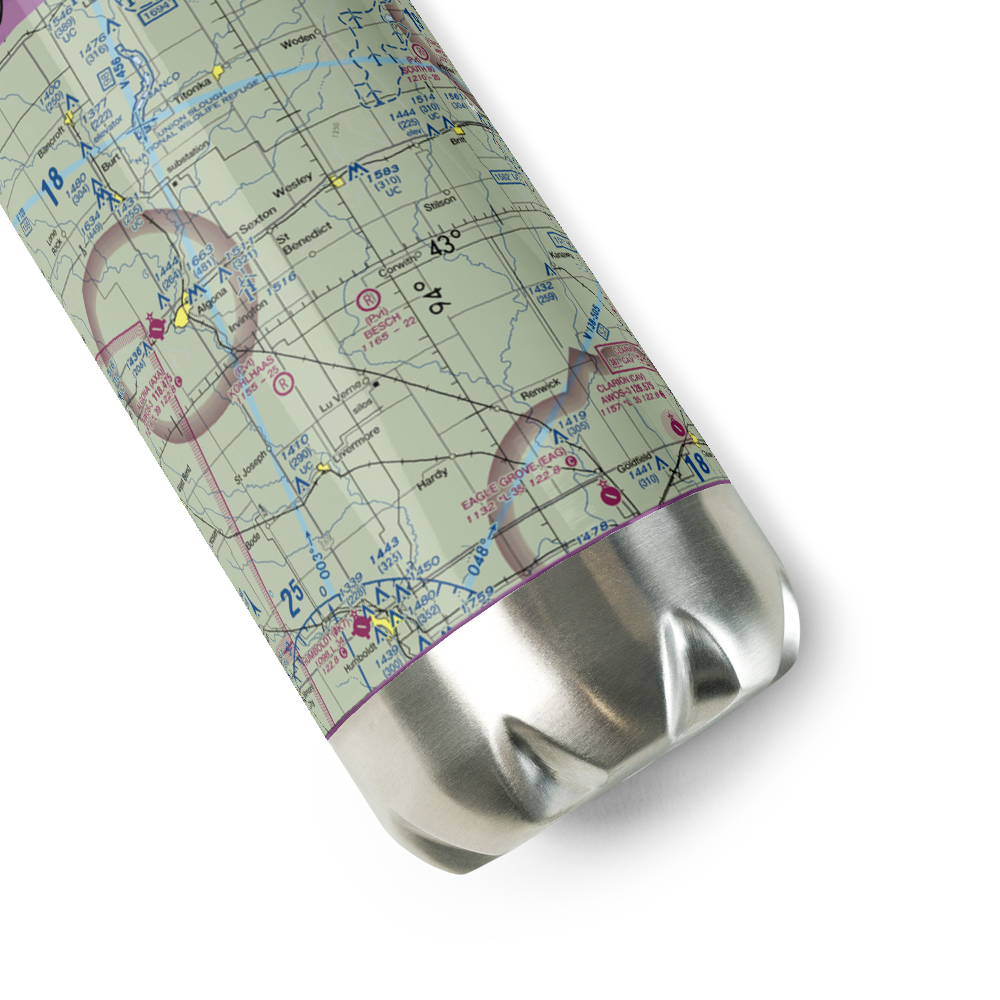 Besch Airport (IA18) VFR Sectional Water Bottle 