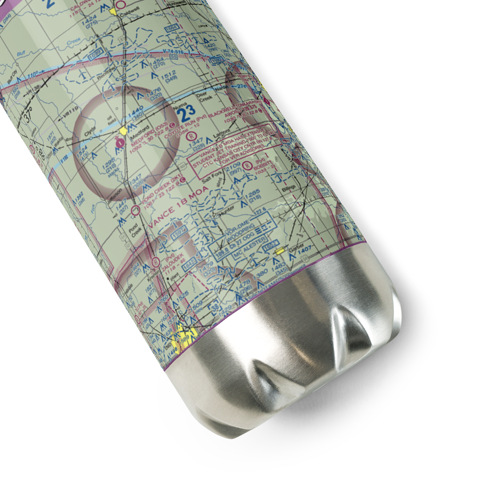 Coyote Run Airport (48OK) VFR Sectional Water Bottle 