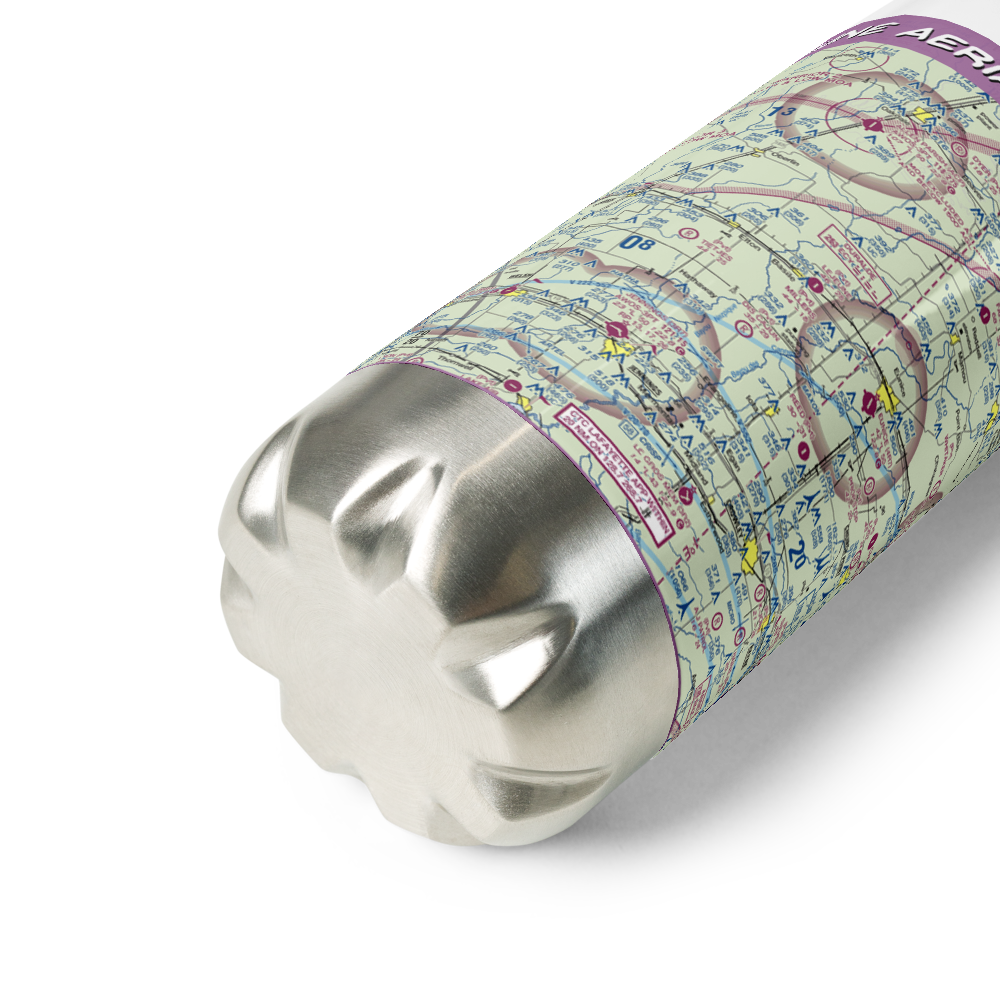 Lejeune Aerial Applications Airport (10LS) VFR Sectional Water Bottle 