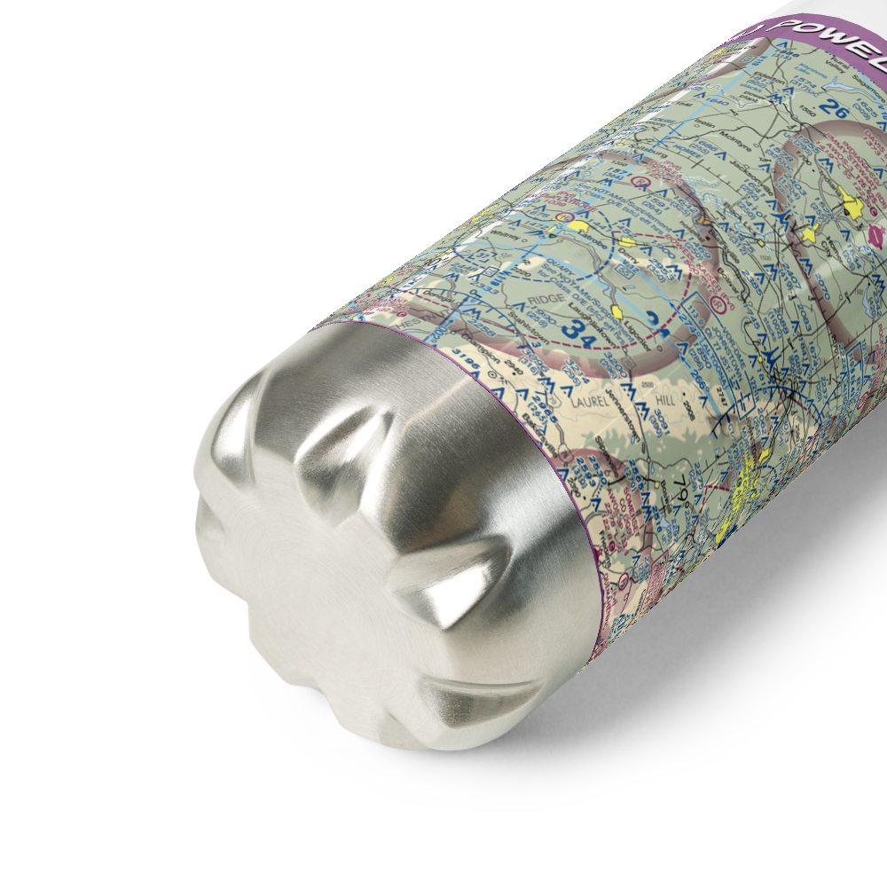 Powell Kaiser Airport (01PA) VFR Sectional Water Bottle 