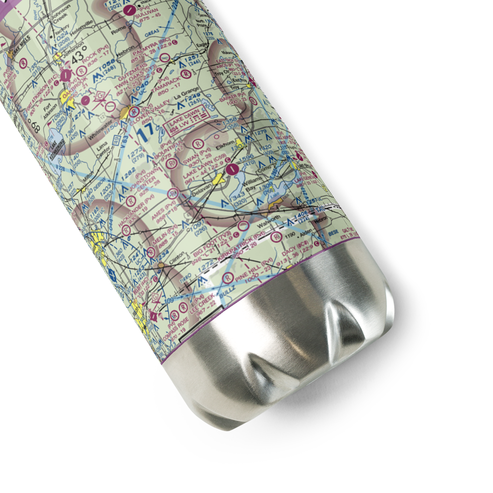 Bountiful Acres Airport (6WI3) VFR Sectional Water Bottle 