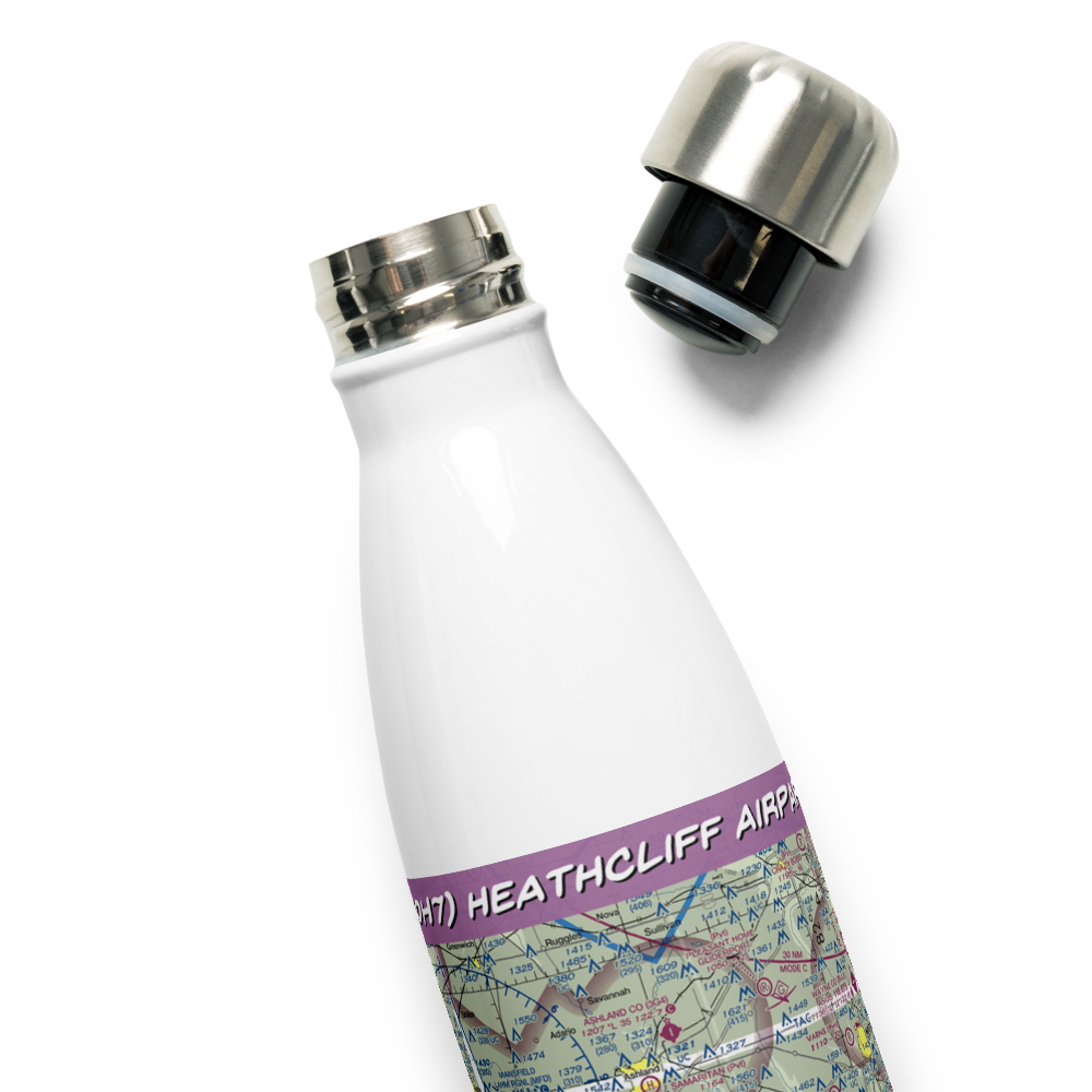Heathcliff Airpark (7OH7) VFR Sectional Water Bottle 