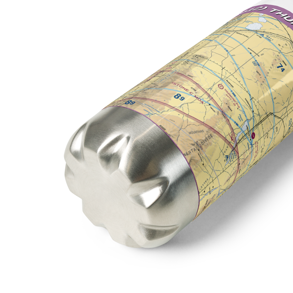 Thurmond Airport (NM12) VFR Sectional Water Bottle 