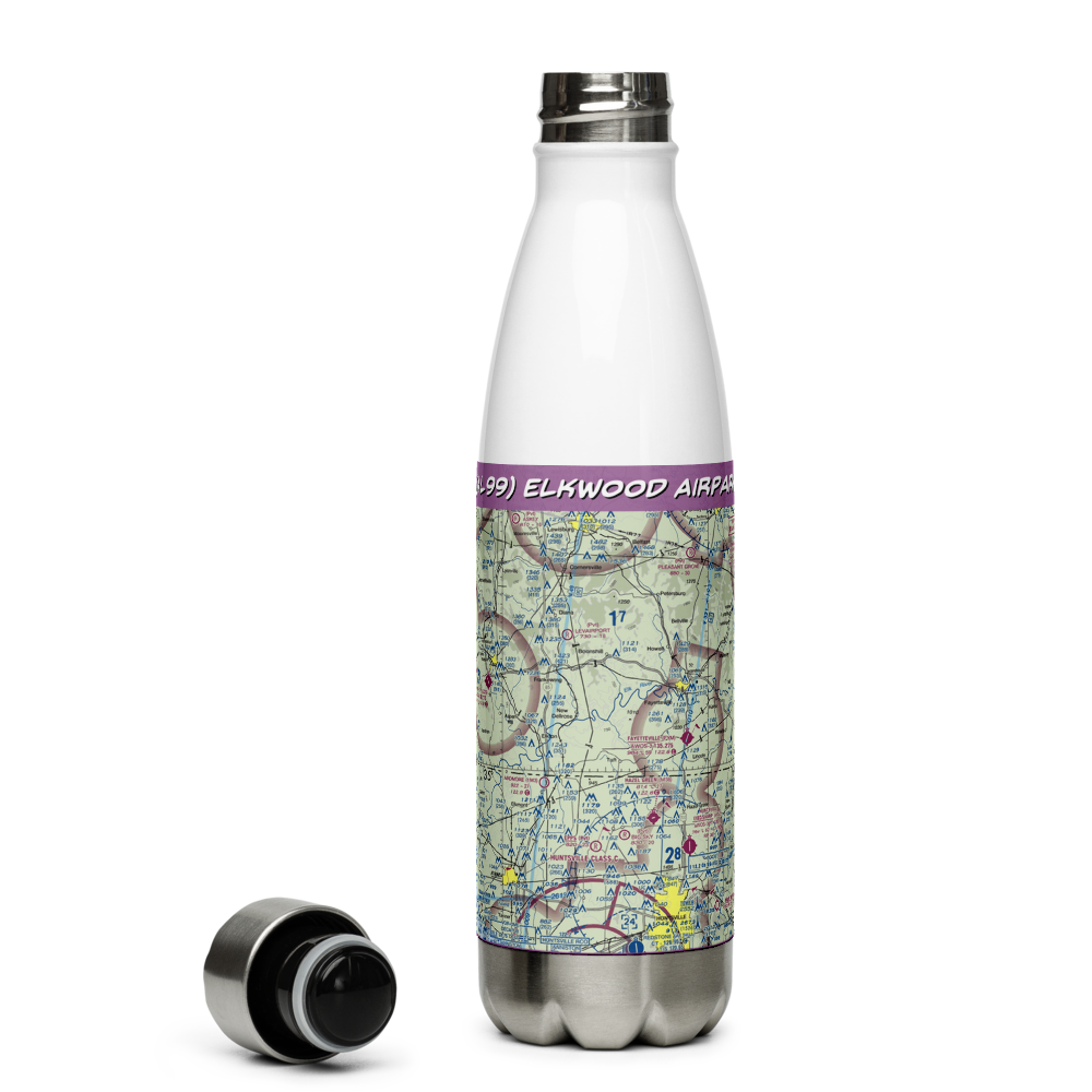 Elkwood Airpark (AL99) VFR Sectional Water Bottle 
