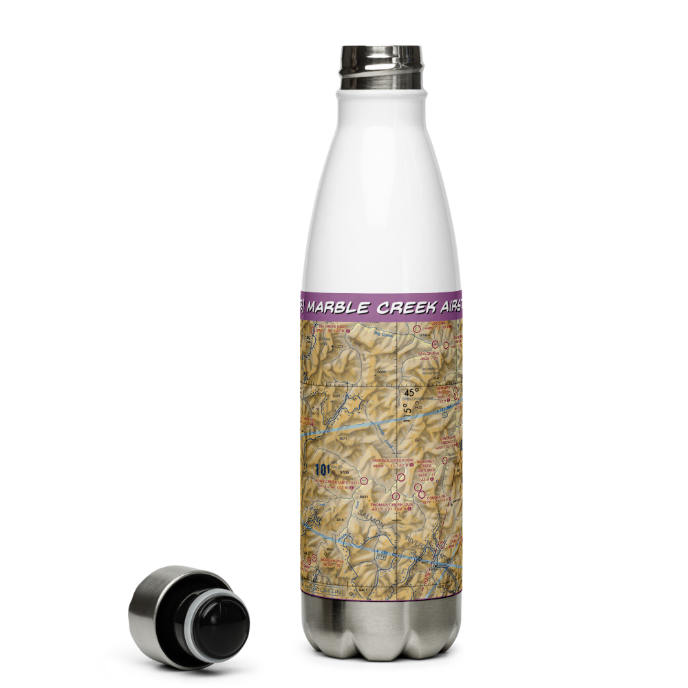 Marble Creek Airstrip (ID8) VFR Sectional Water Bottle 