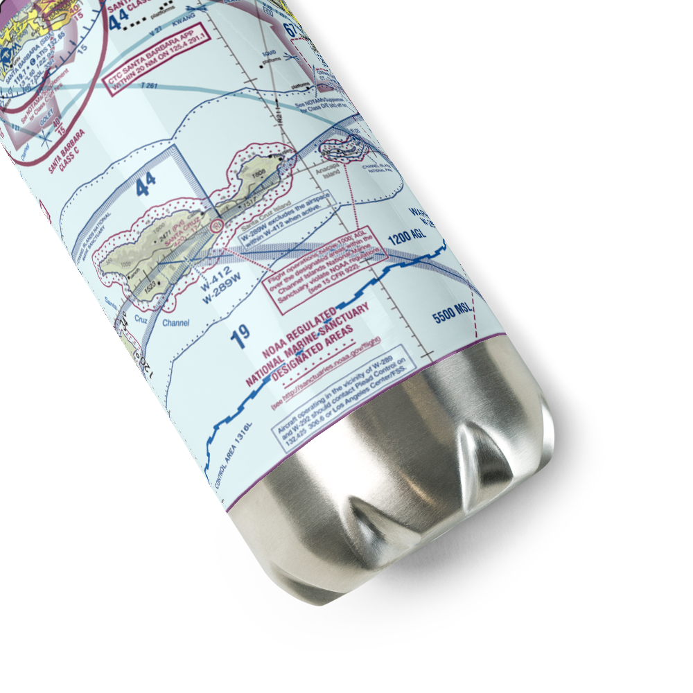 Santa Cruz Ranch Airstrip (44CA) VFR Sectional Water Bottle 