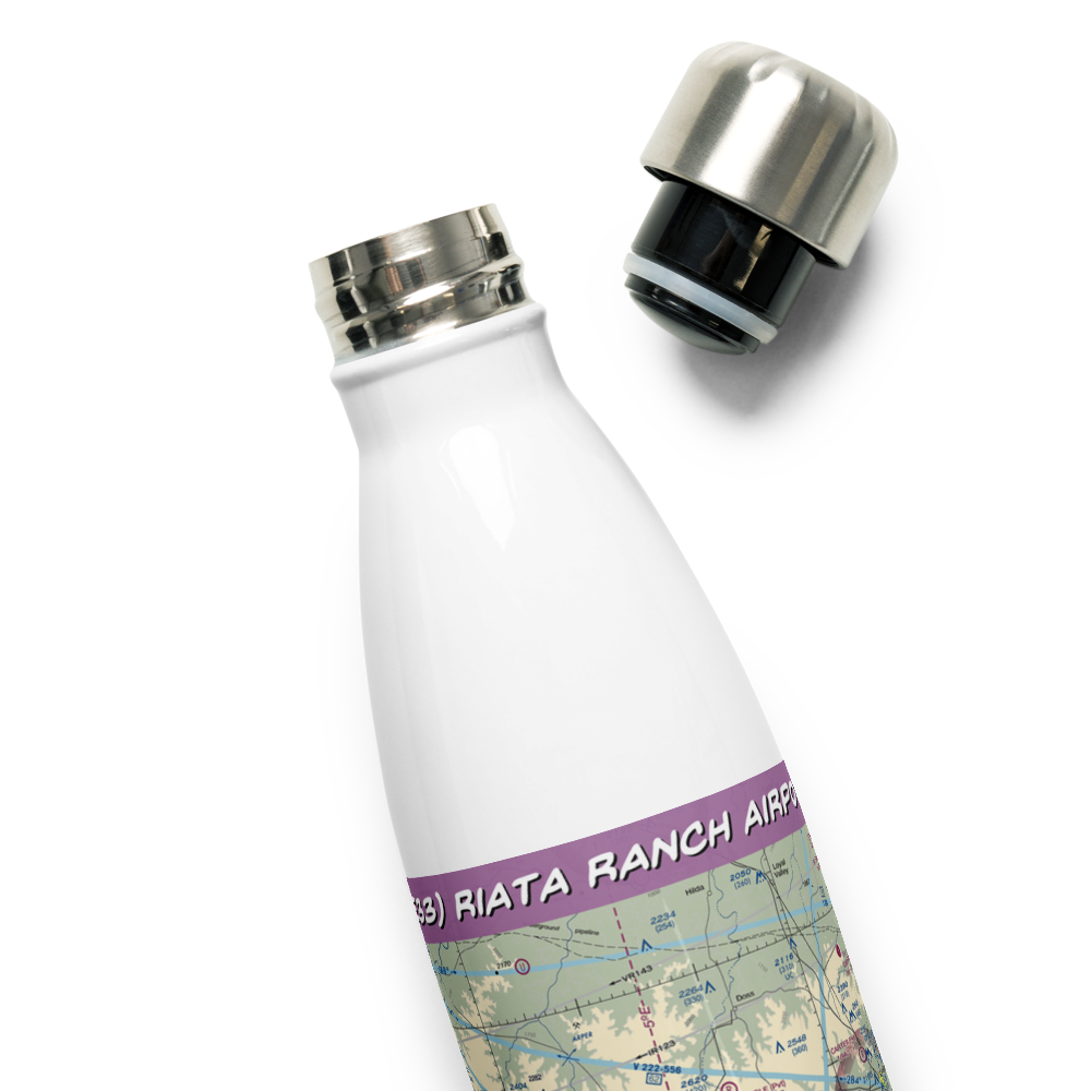 Riata Ranch Airport (TE33) VFR Sectional Water Bottle 