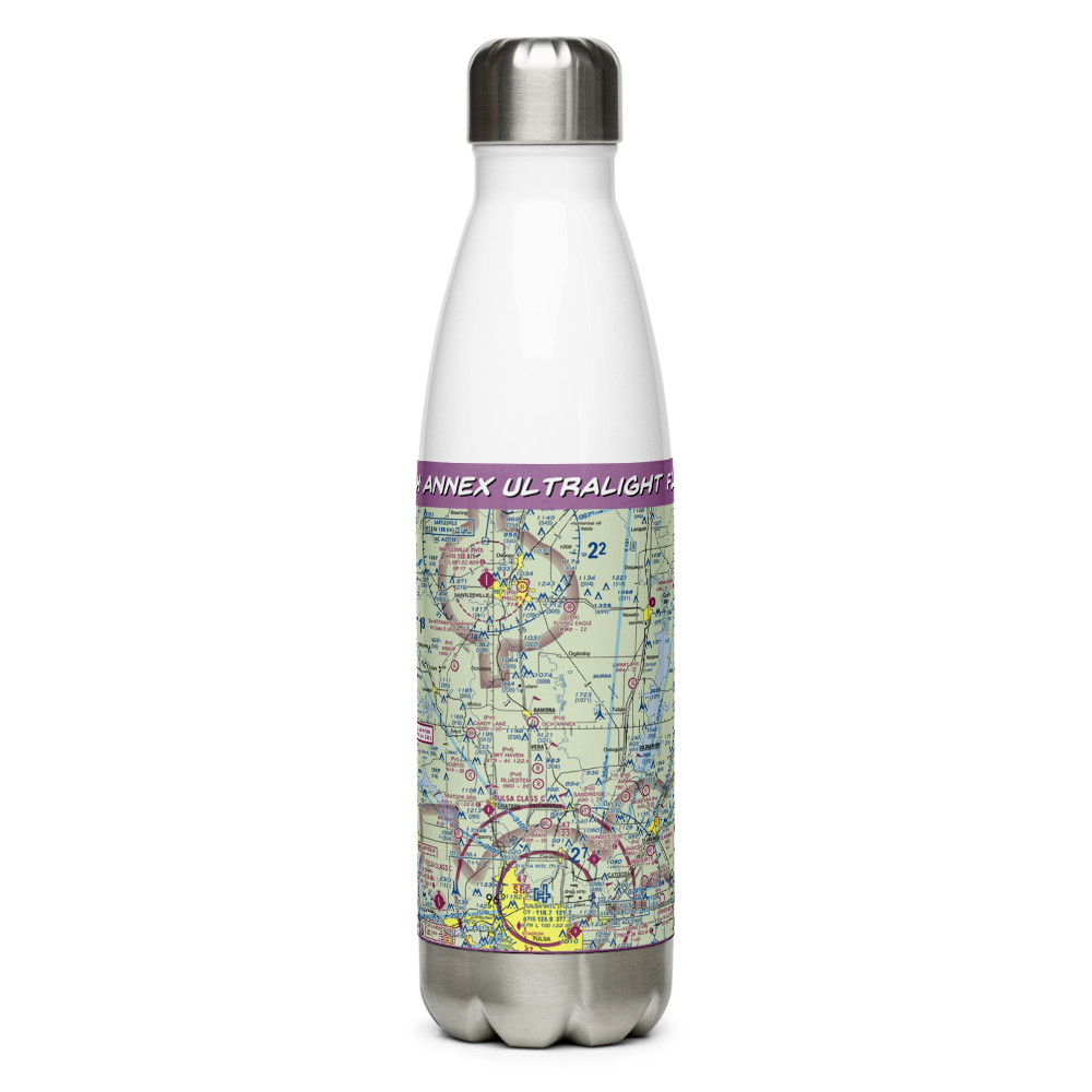 DCH Annex Ultralight Flightpark (5OK6) VFR Sectional Water Bottle 