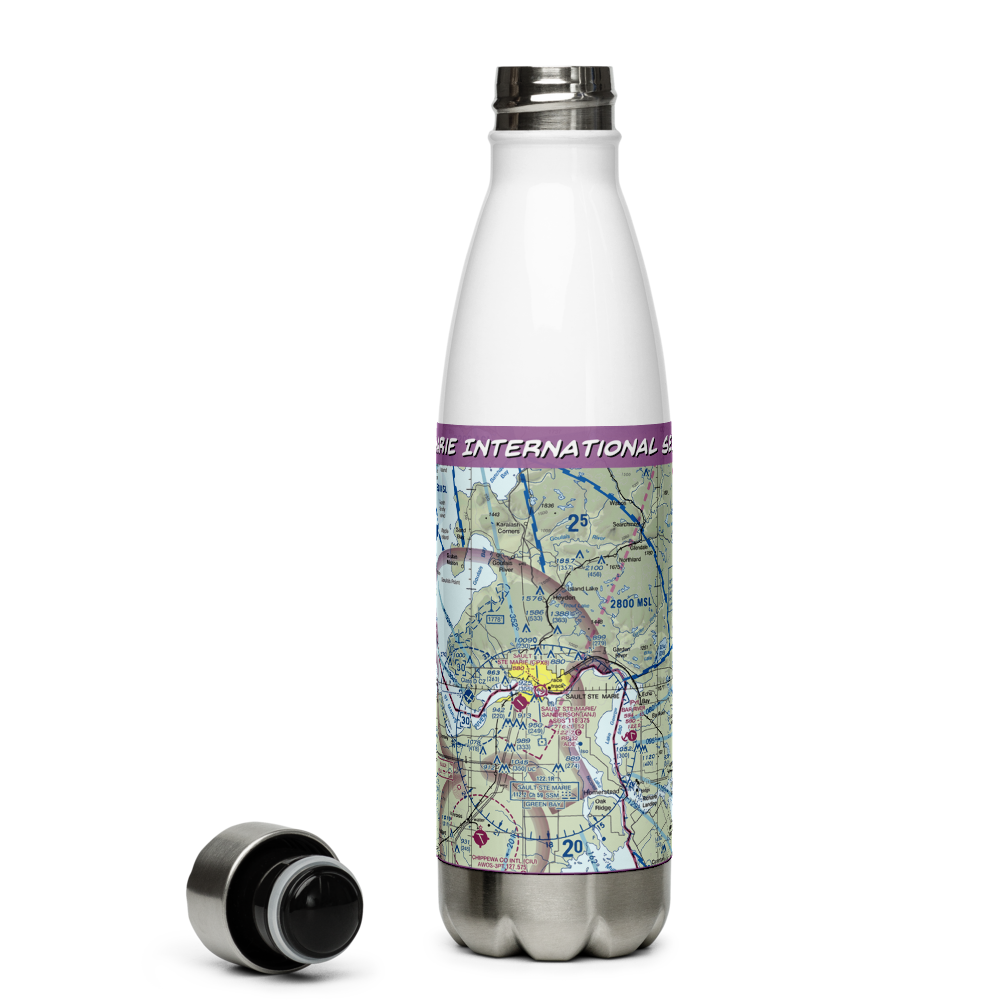 Sault Ste Marie International Seaplane Base (MI8) VFR Sectional Water Bottle 