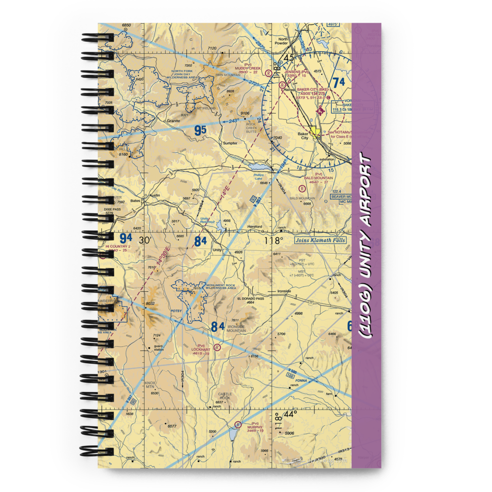 Unity Airport (11OG) VFR Sectional Notebook 
