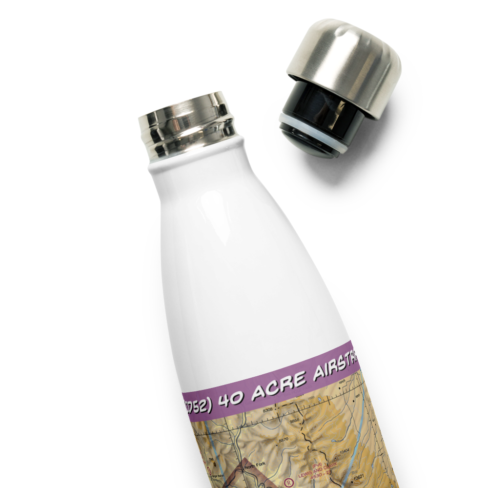 40 Acre Airstrip (ID52) VFR Sectional Water Bottle 