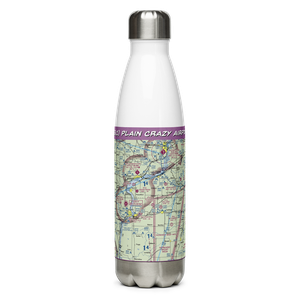 Plain Crazy Airport (4IS1) VFR Sectional Water Bottle